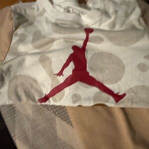 Jordan White Crop Tank with Red Jumpman Graphic
